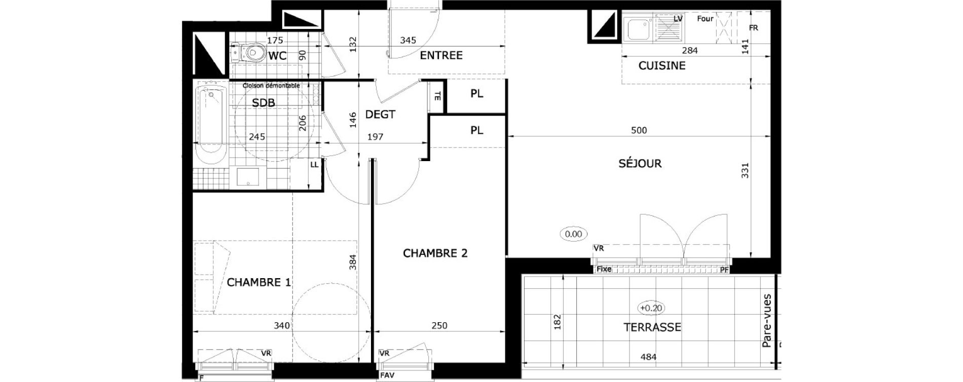Appartement T3 de 60,30 m2 &agrave; Dammarie-Les-Lys Le petit dammarie