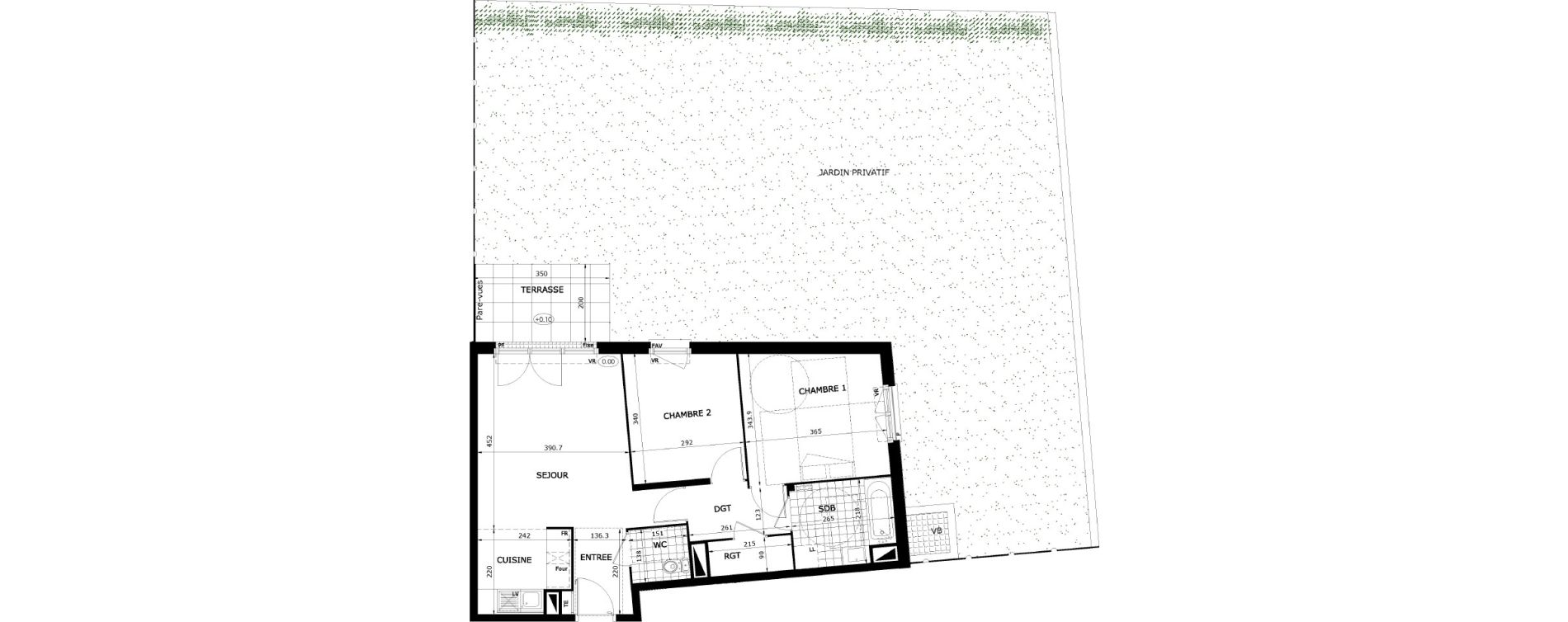 Appartement T3 de 61,45 m2 &agrave; Dammarie-Les-Lys Le petit dammarie