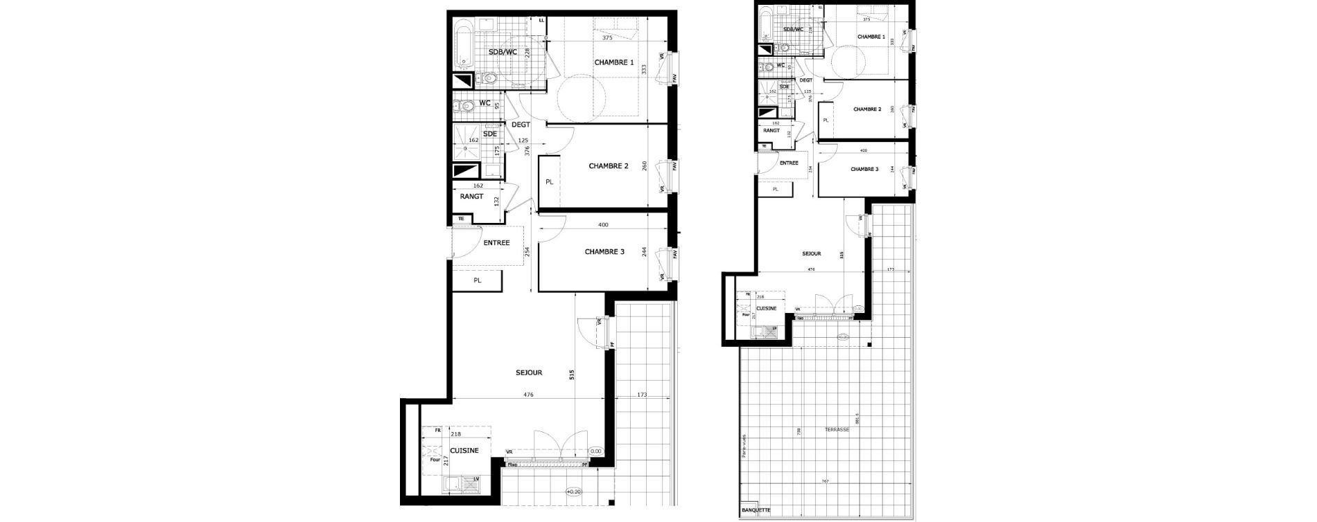Appartement T4 de 83,45 m2 &agrave; Dammarie-Les-Lys Le petit dammarie