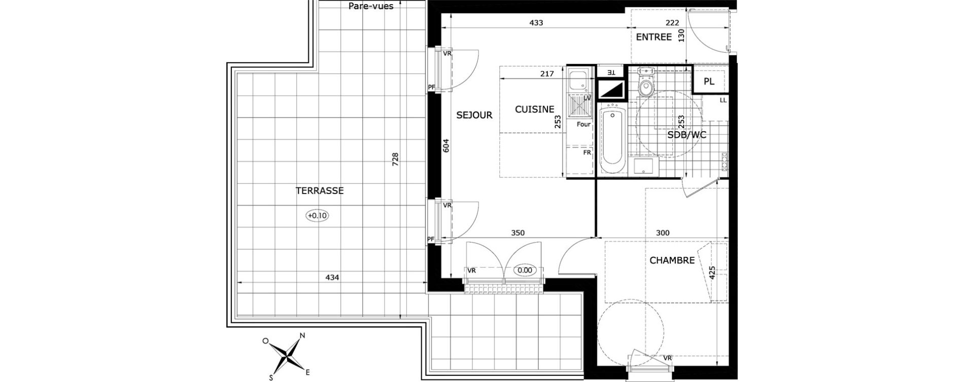 Appartement T2 de 44,70 m2 &agrave; Dammarie-Les-Lys Le petit dammarie