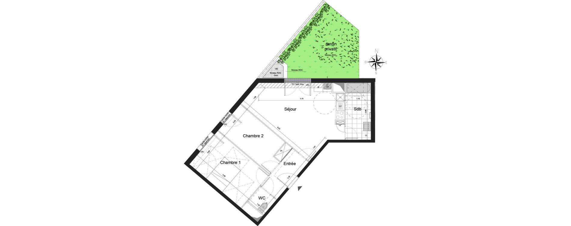 Appartement T3 de 60,90 m2 &agrave; Dammarie-Les-Lys Centre