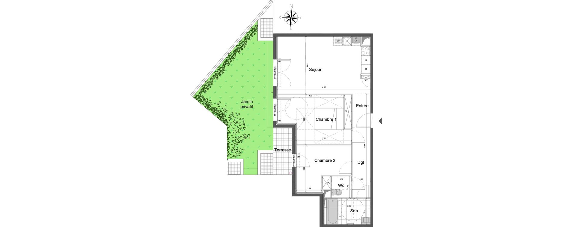 Appartement T3 de 61,20 m2 &agrave; Dammarie-Les-Lys Centre