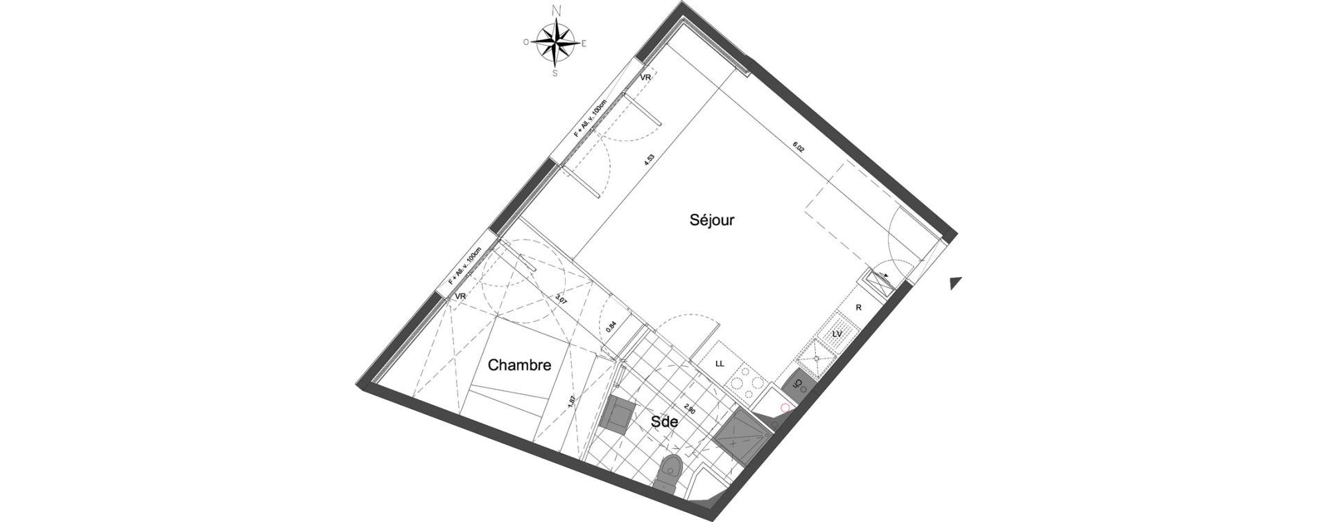 Appartement T2 de 43,80 m2 &agrave; Dammarie-Les-Lys Centre