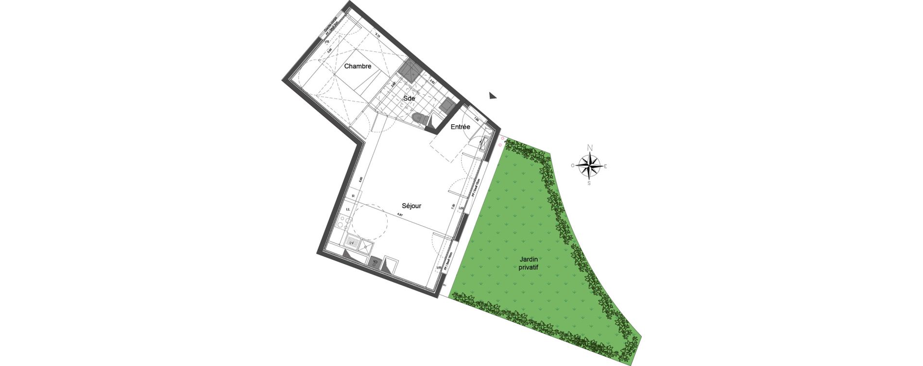 Appartement T2 de 50,60 m2 &agrave; Dammarie-Les-Lys Centre