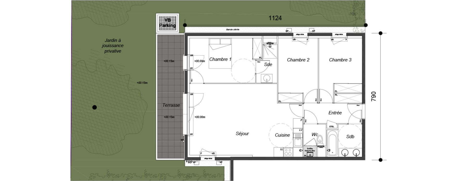 Appartement T4 de 76,40 m2 &agrave; Dammarie-Les-Lys Le petit dammarie
