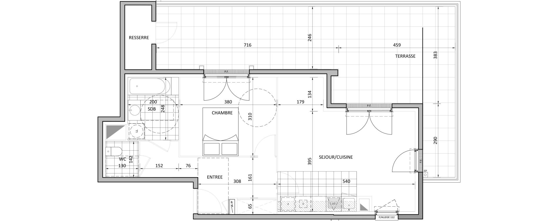 Appartement T2 de 51,50 m2 &agrave; &Eacute;merainville Centre