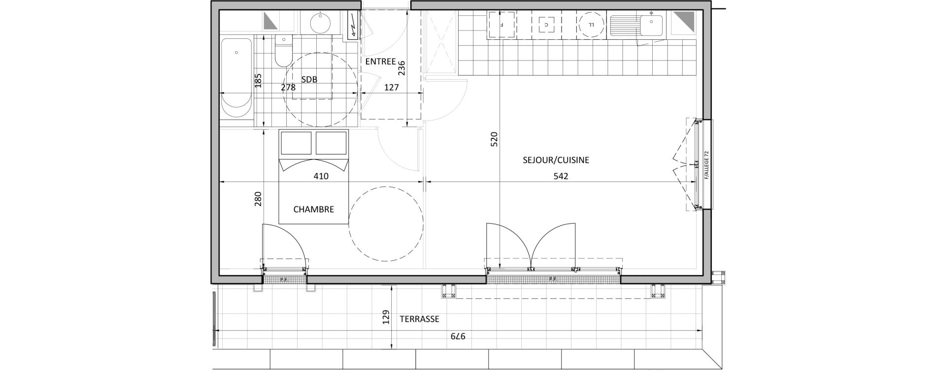 Appartement T2 de 47,87 m2 &agrave; &Eacute;merainville Centre