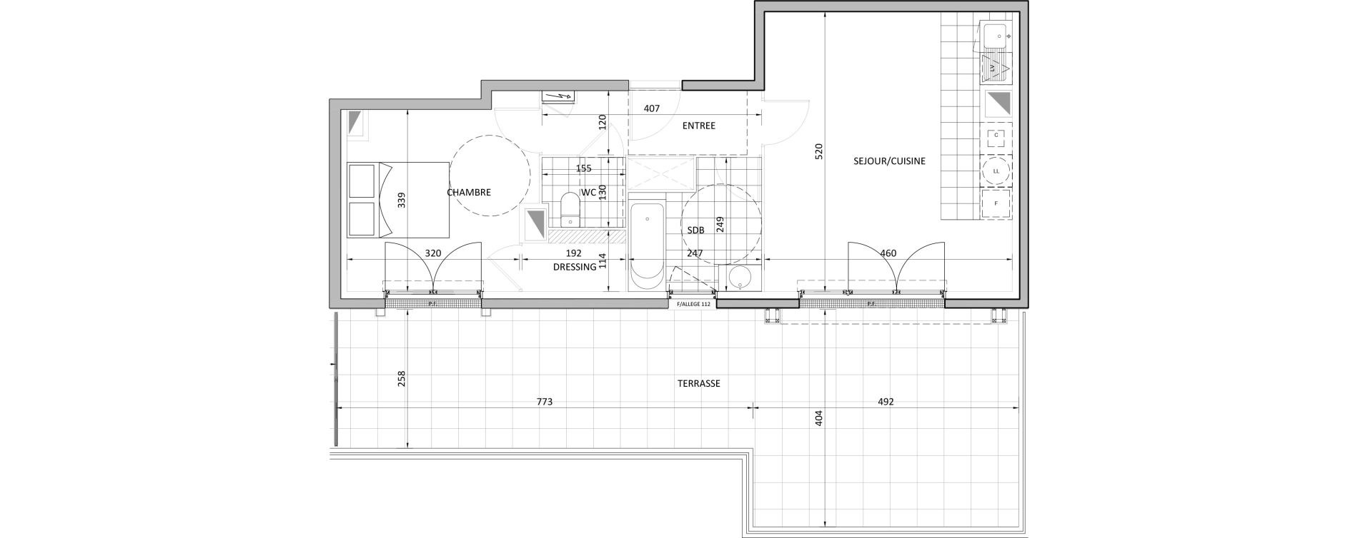 Appartement T2 de 50,34 m2 &agrave; &Eacute;merainville Centre