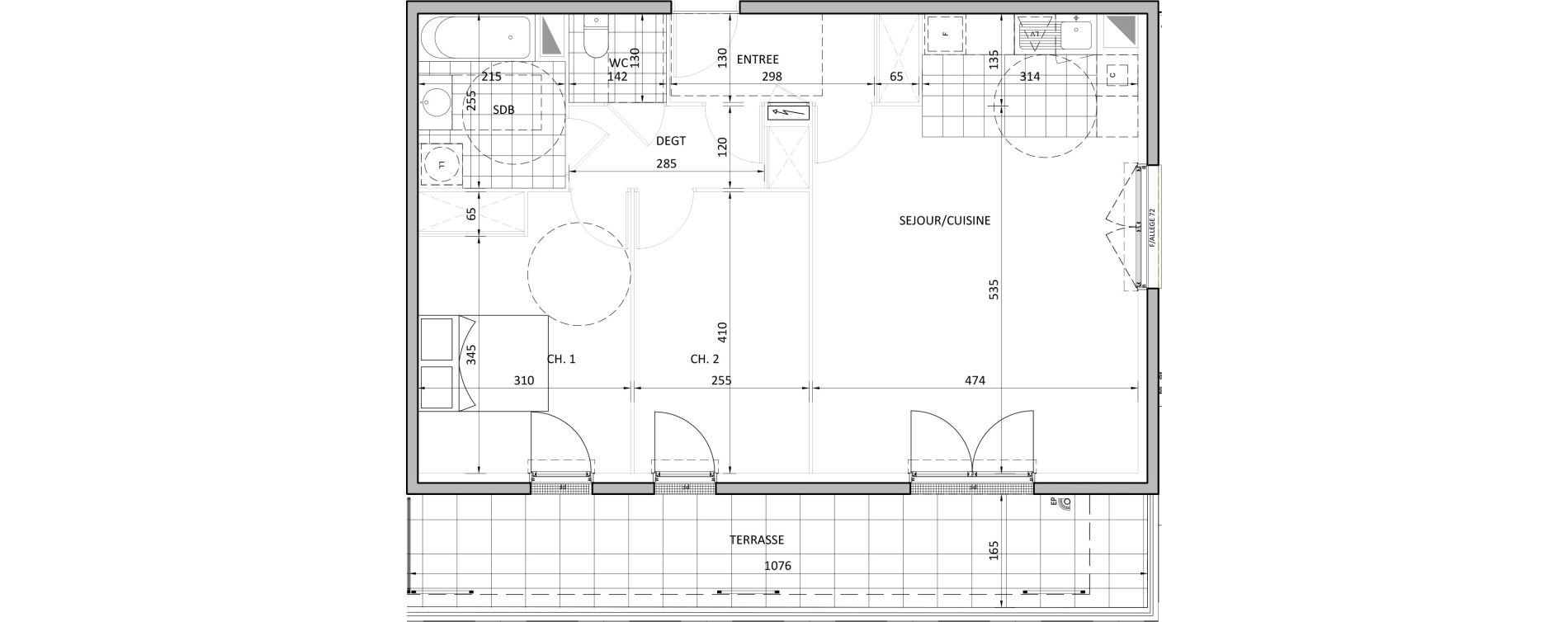 Appartement T3 de 64,14 m2 &agrave; &Eacute;merainville Centre