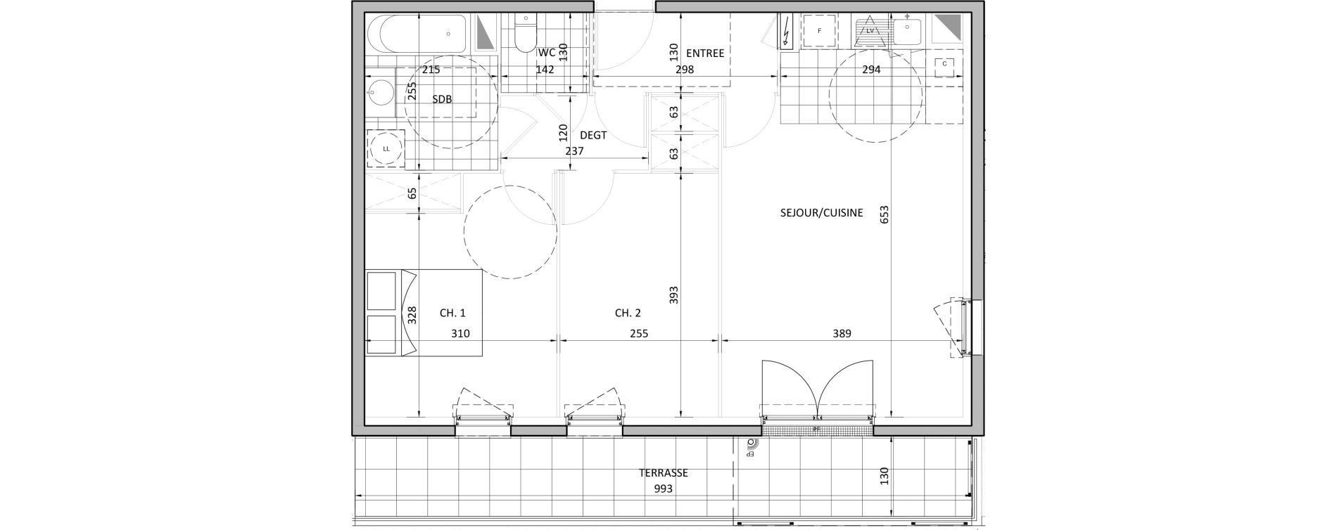 Appartement T3 de 60,83 m2 &agrave; &Eacute;merainville Centre