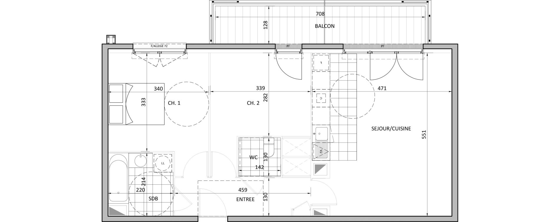 Appartement T3 de 61,79 m2 &agrave; &Eacute;merainville Centre