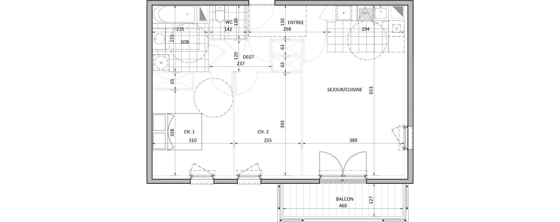 Appartement T3 de 60,83 m2 &agrave; &Eacute;merainville Centre