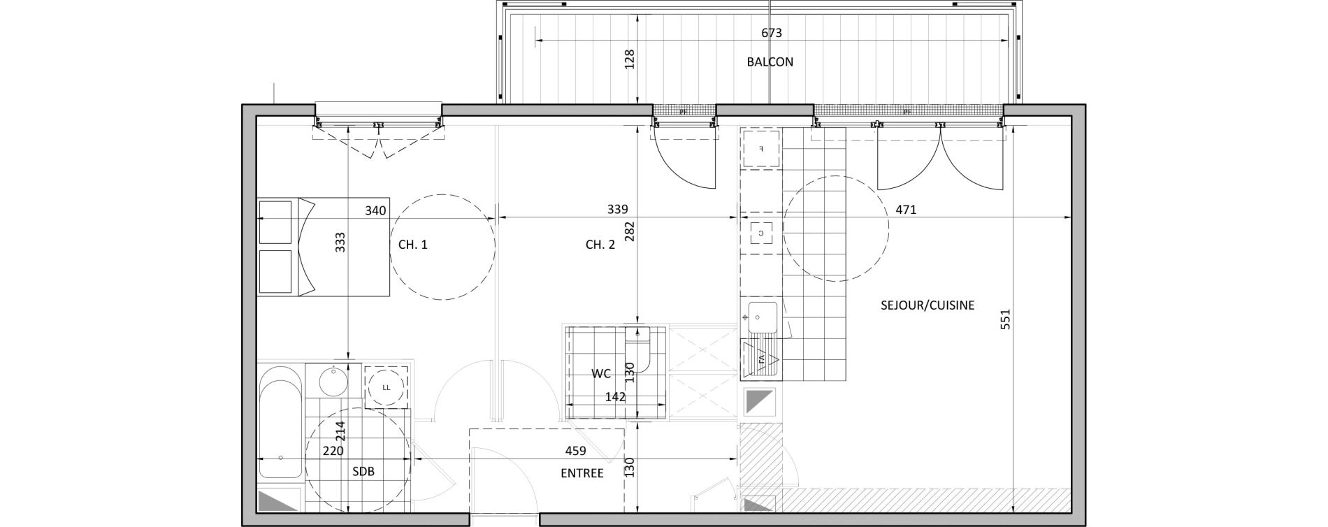 Appartement T3 de 61,79 m2 &agrave; &Eacute;merainville Centre