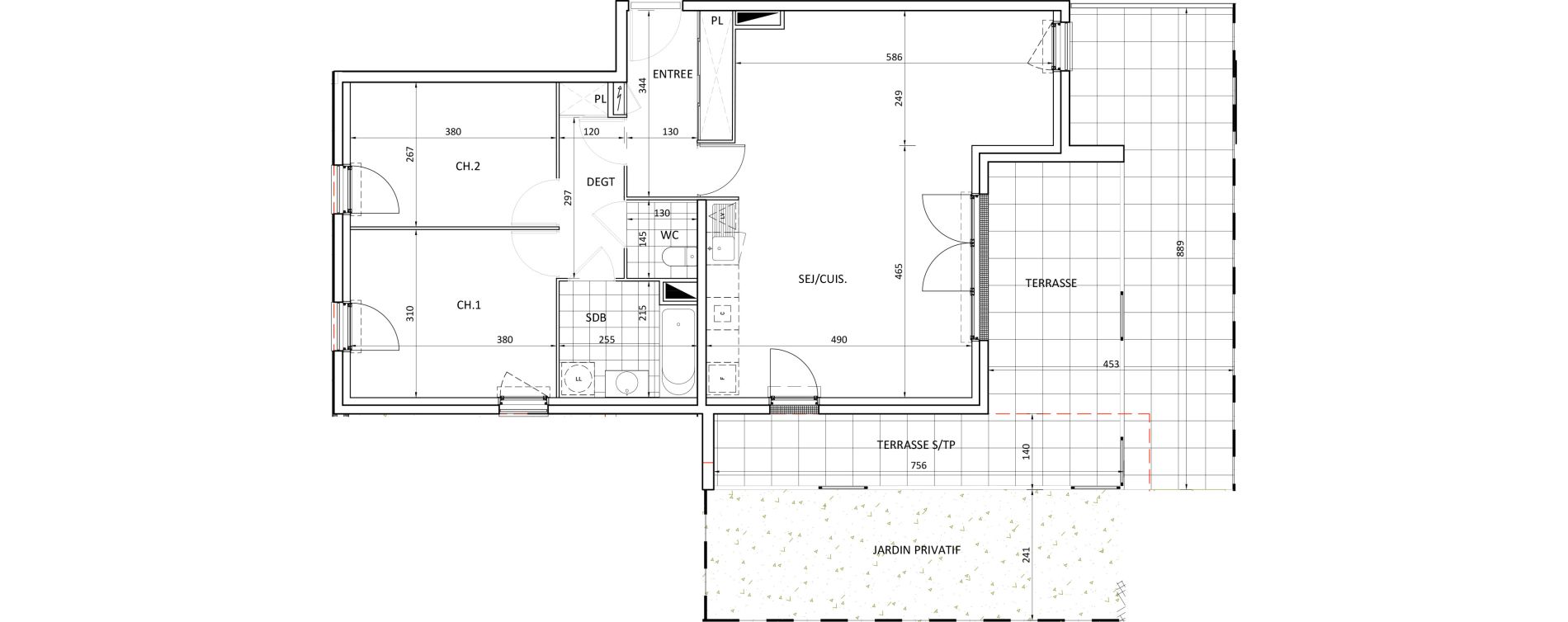 Appartement T3 de 76,35 m2 &agrave; &Eacute;merainville Centre