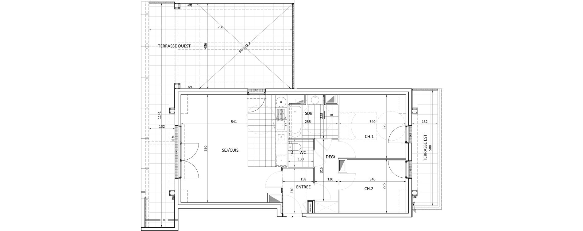 Appartement T3 de 63,67 m2 &agrave; &Eacute;merainville Centre