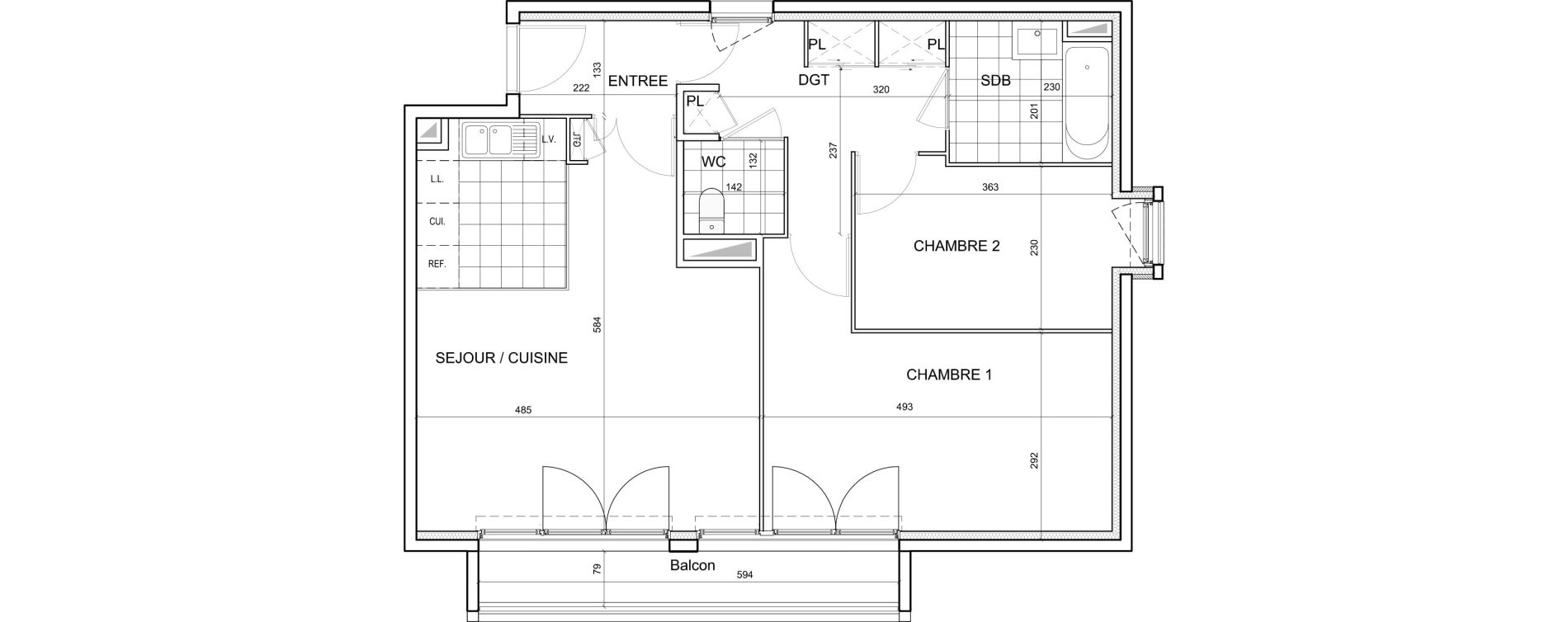 Appartement T3 de 66,62 m2 &agrave; &Eacute;merainville Centre