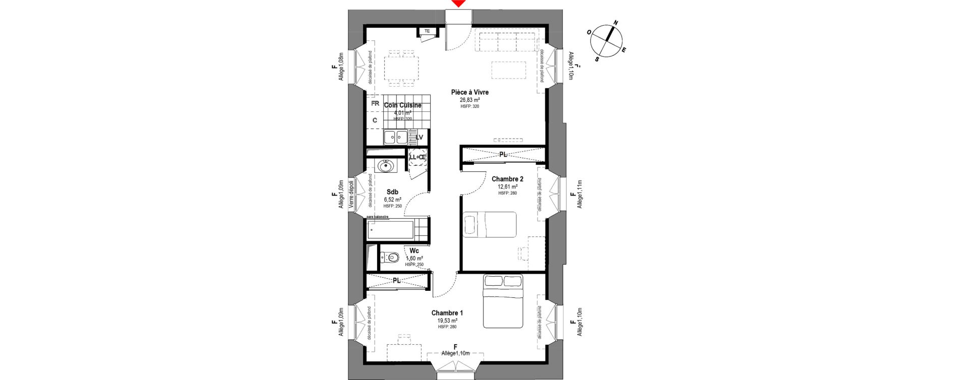 Appartement T3 de 71,10 m2 &agrave; Fontainebleau Centre