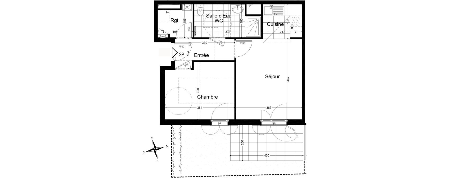 Appartement T2 de 45,79 m2 &agrave; Fontainebleau Centre