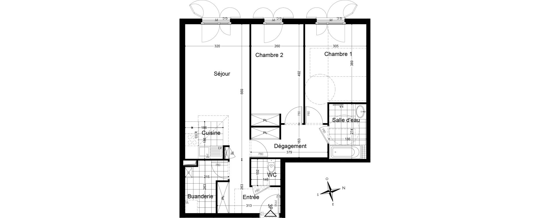 Appartement T3 de 70,18 m2 &agrave; Fontainebleau Centre