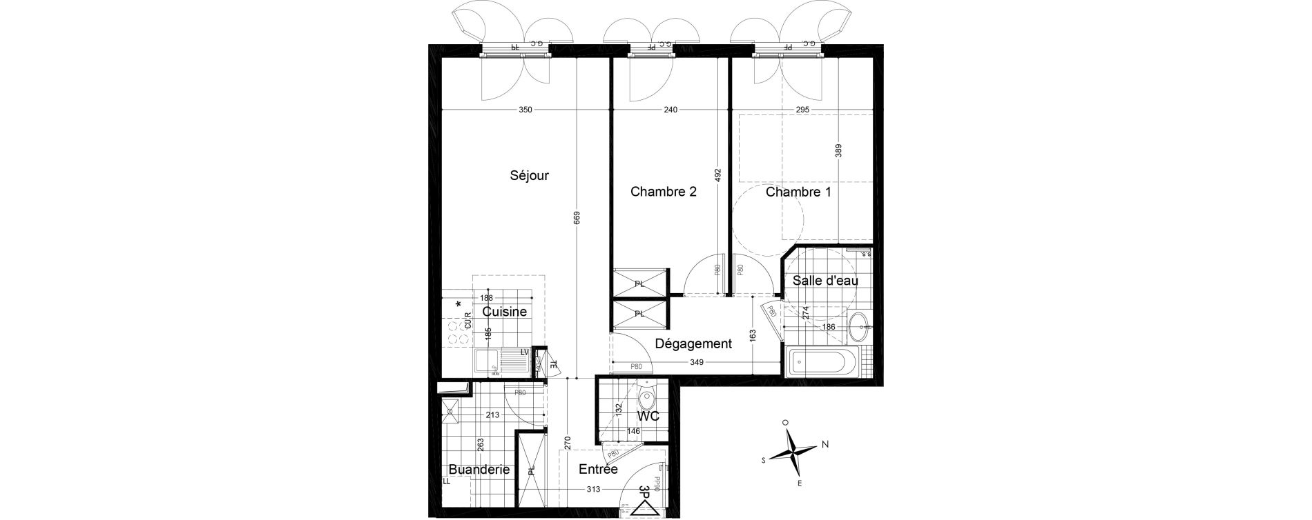 Appartement T3 de 70,19 m2 &agrave; Fontainebleau Centre