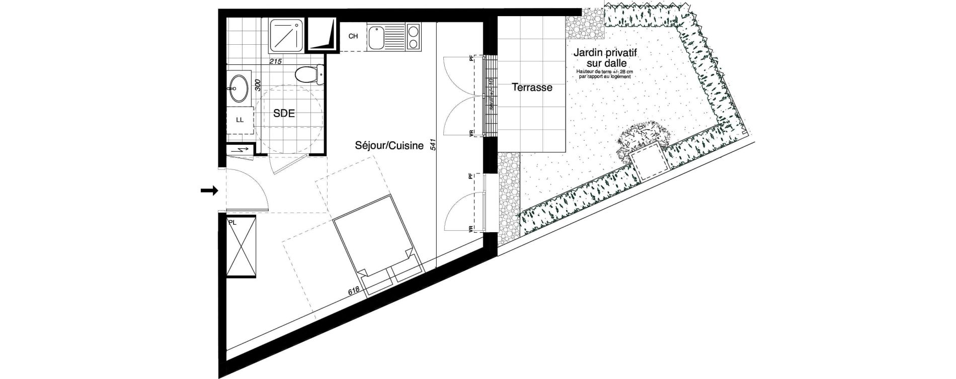 Appartement T1 de 34,29 m2 &agrave; Gretz-Armainvilliers Centre