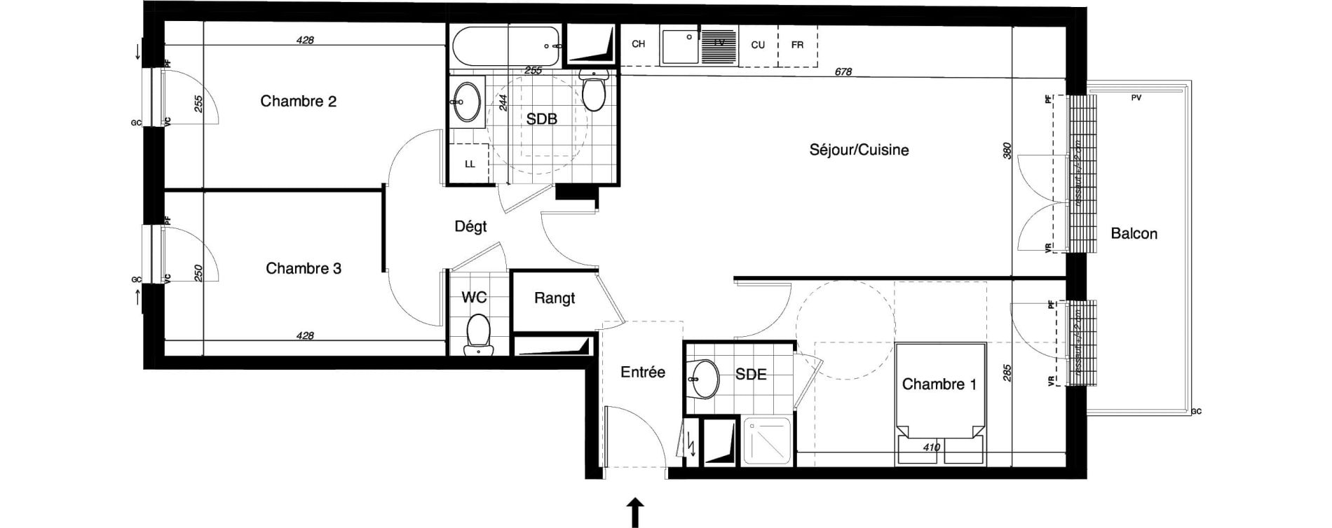Appartement T4 de 77,87 m2 &agrave; Gretz-Armainvilliers Centre