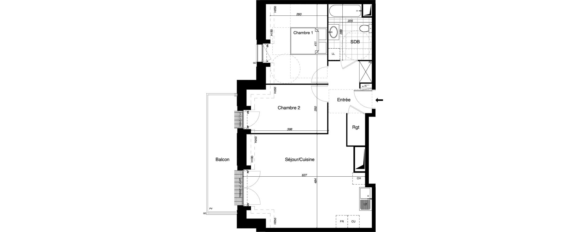 Appartement T3 de 64,37 m2 &agrave; Gretz-Armainvilliers Centre