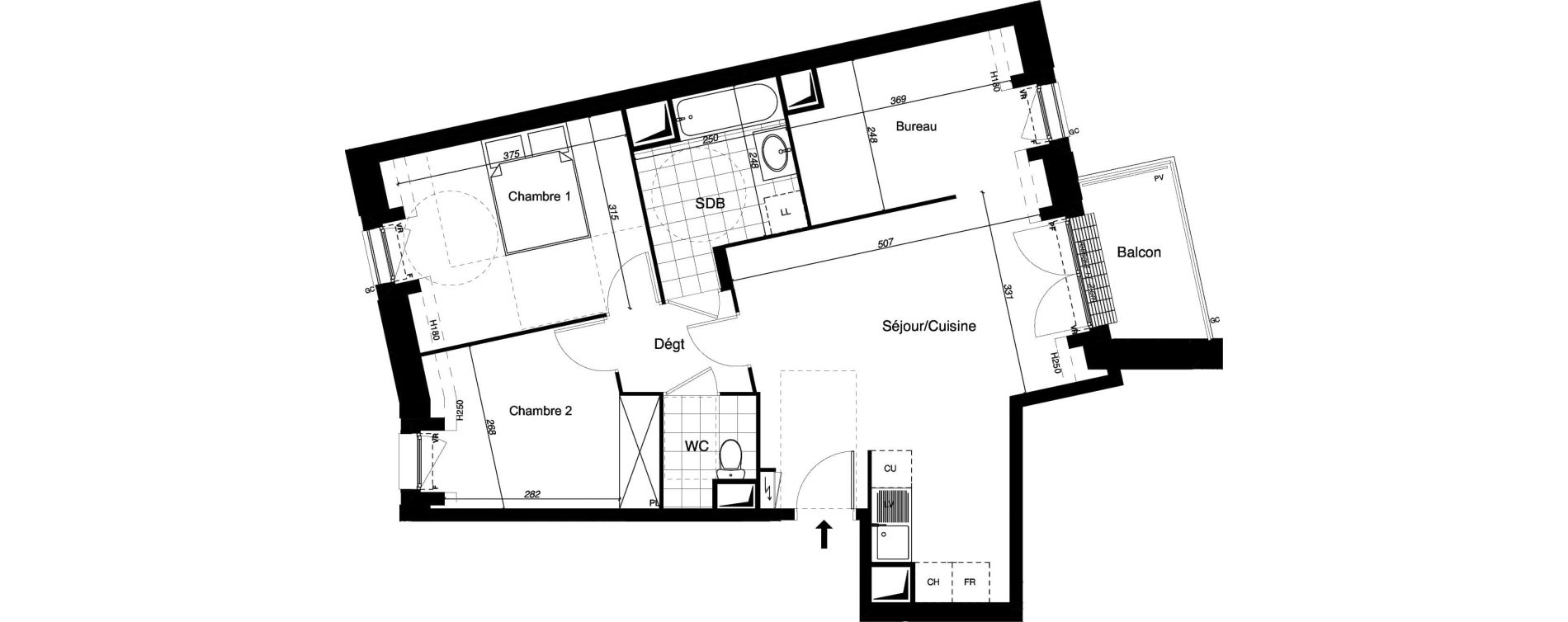 Appartement T3 de 68,17 m2 &agrave; Gretz-Armainvilliers Centre