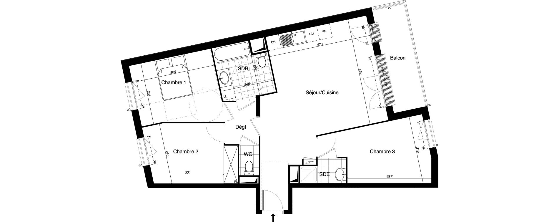 Appartement T4 de 78,05 m2 &agrave; Gretz-Armainvilliers Centre