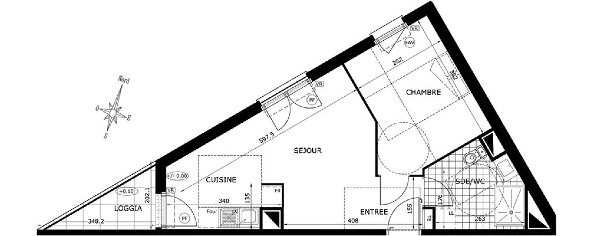 Appartement T2 de 40,35 m2 &agrave; Gretz-Armainvilliers Centre