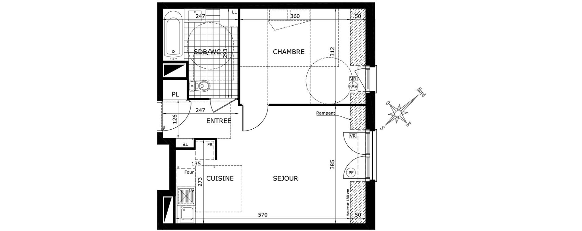 Appartement T2 de 41,85 m2 &agrave; Gretz-Armainvilliers Centre