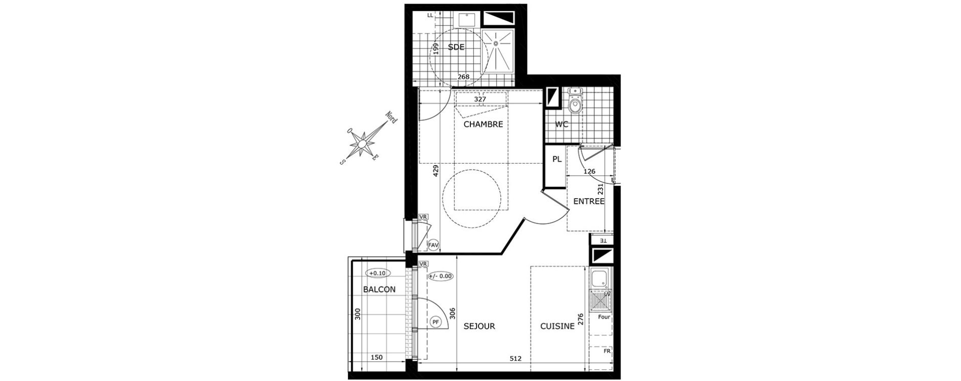 Appartement T2 de 41,60 m2 &agrave; Gretz-Armainvilliers Centre