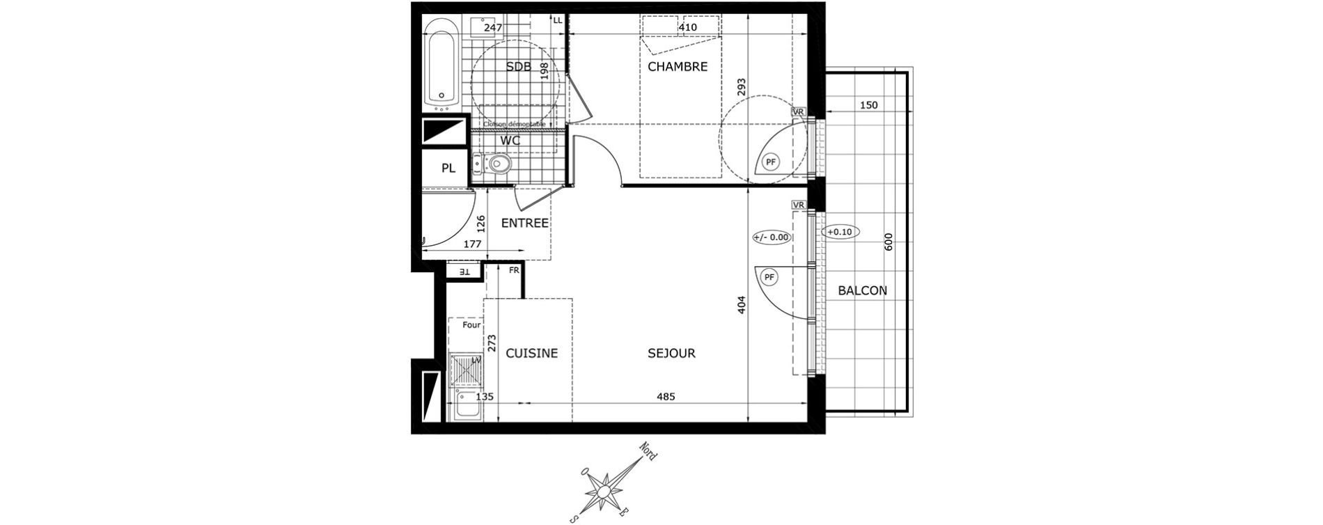 Appartement T2 de 43,90 m2 &agrave; Gretz-Armainvilliers Centre