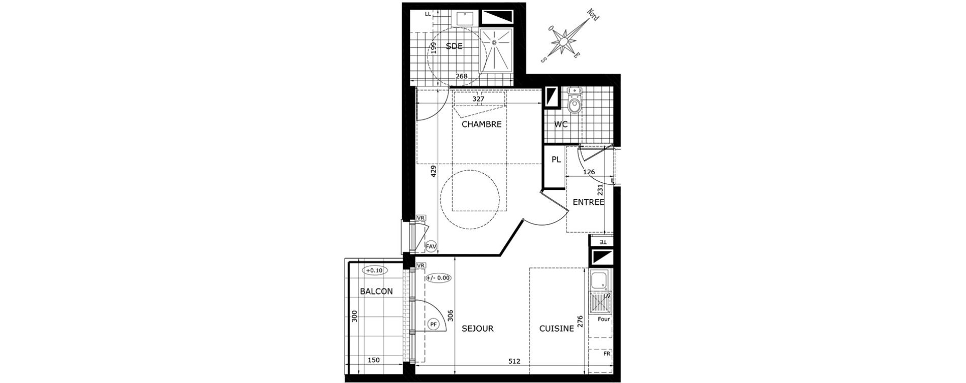 Appartement T2 de 41,60 m2 &agrave; Gretz-Armainvilliers Centre