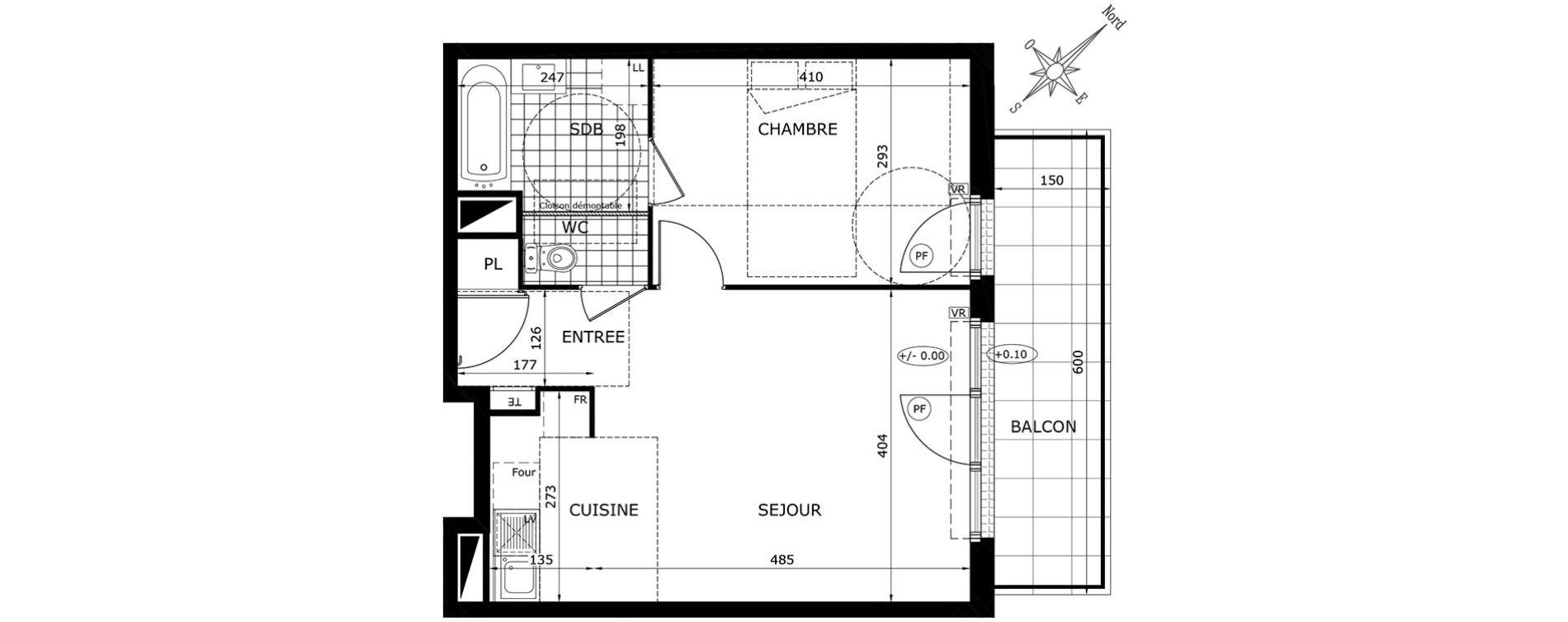 Appartement T2 de 43,90 m2 &agrave; Gretz-Armainvilliers Centre