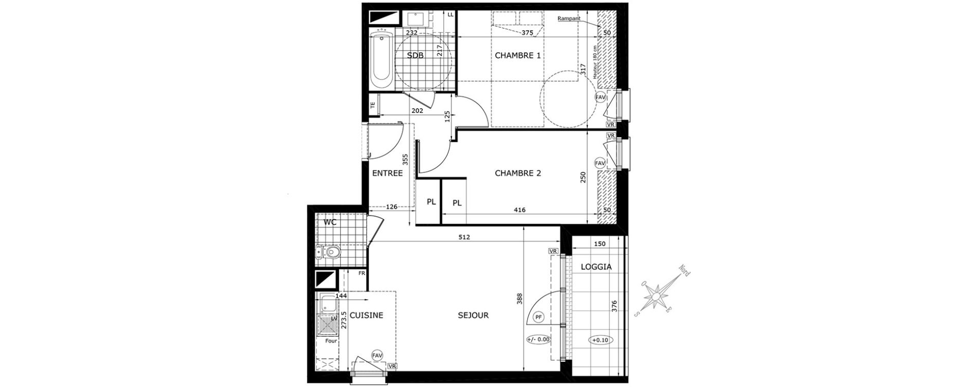 Appartement T3 de 60,15 m2 &agrave; Gretz-Armainvilliers Centre