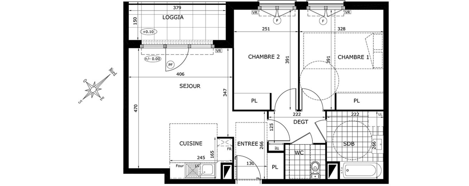 Appartement T3 de 57,00 m2 &agrave; Gretz-Armainvilliers Centre