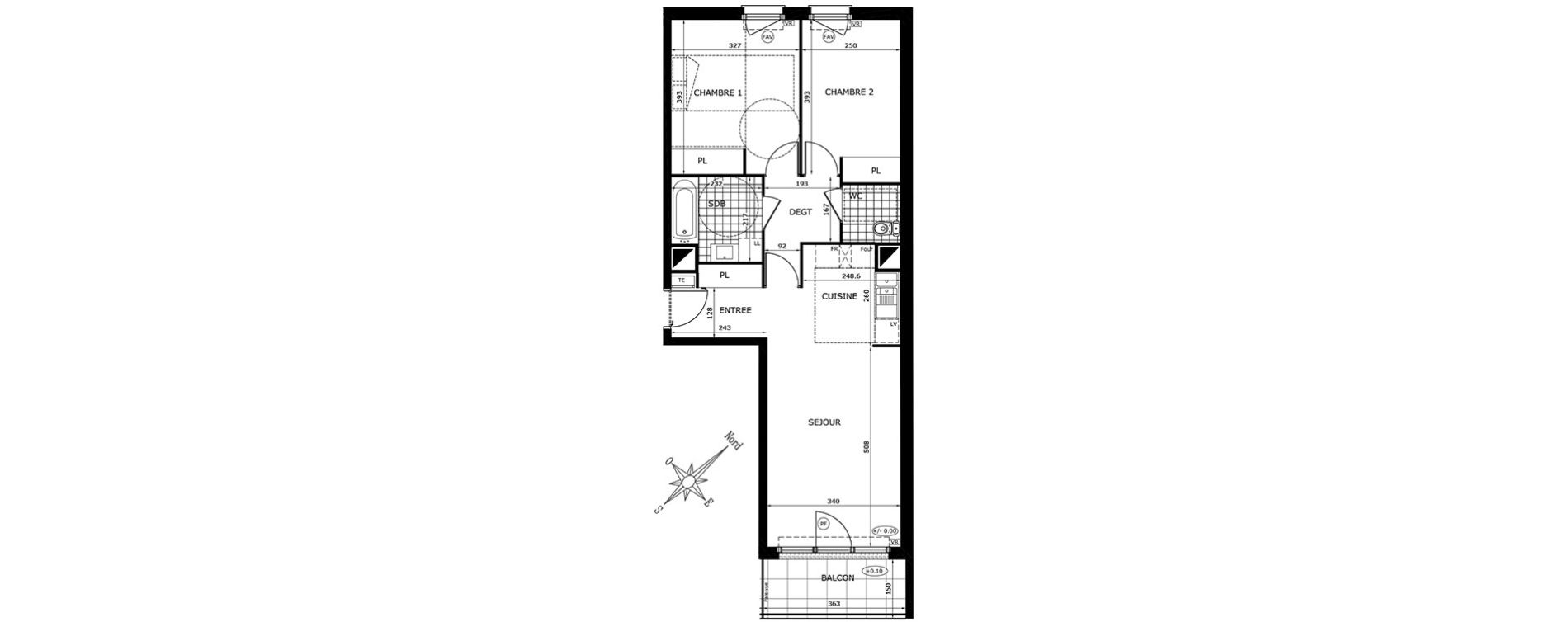 Appartement T3 de 62,75 m2 &agrave; Gretz-Armainvilliers Centre