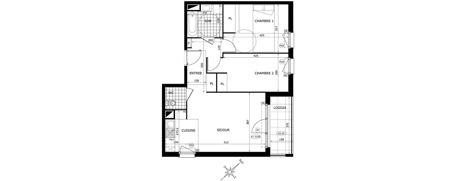 Appartement T3 de 61,90 m2 &agrave; Gretz-Armainvilliers Centre