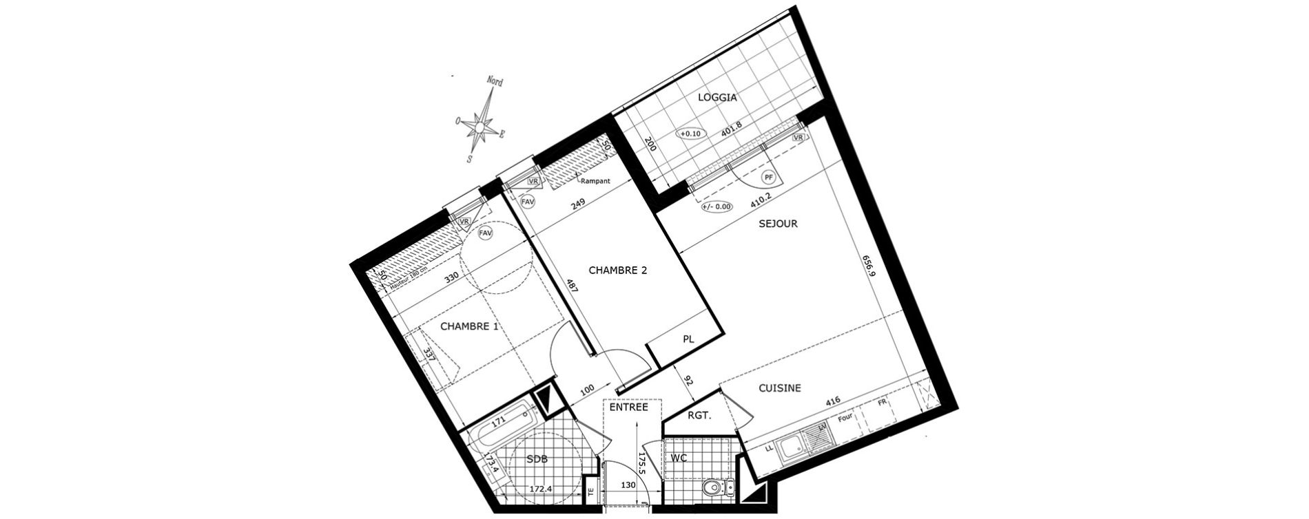 Appartement T3 de 61,20 m2 &agrave; Gretz-Armainvilliers Centre
