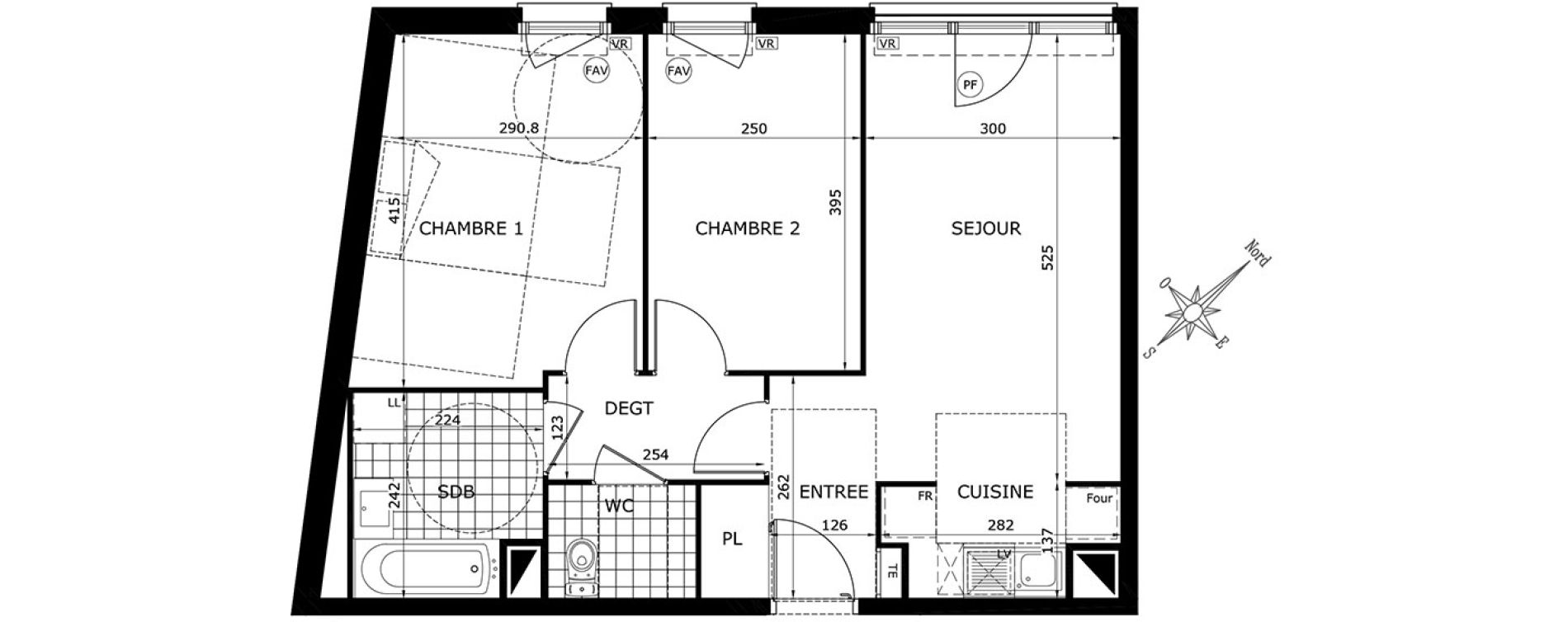 Appartement T3 de 56,40 m2 &agrave; Gretz-Armainvilliers Centre