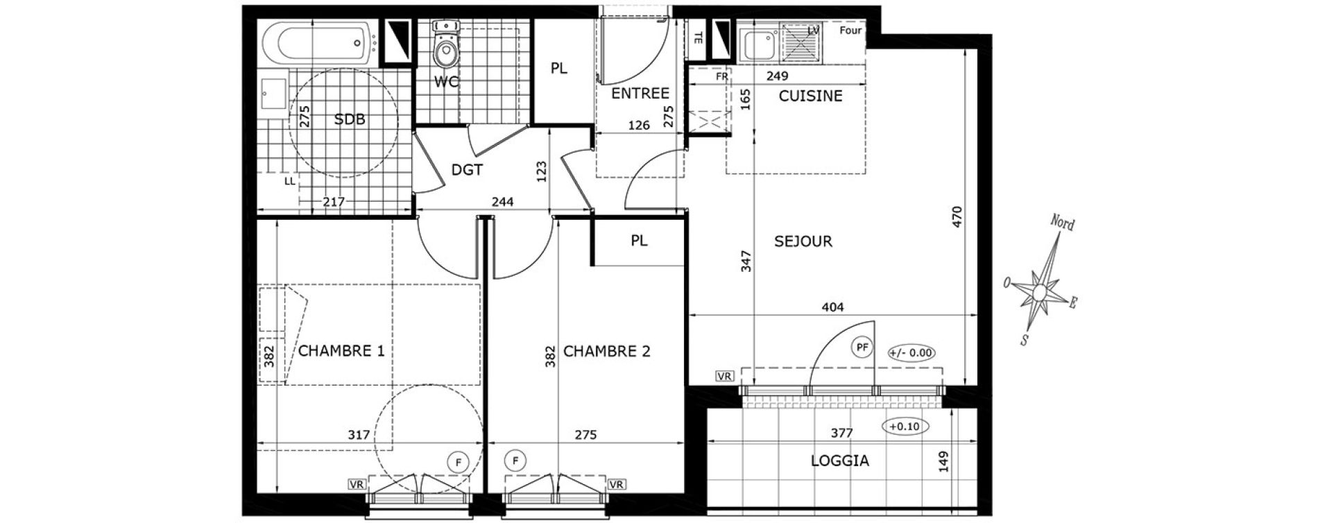 Appartement T3 de 57,80 m2 &agrave; Gretz-Armainvilliers Centre