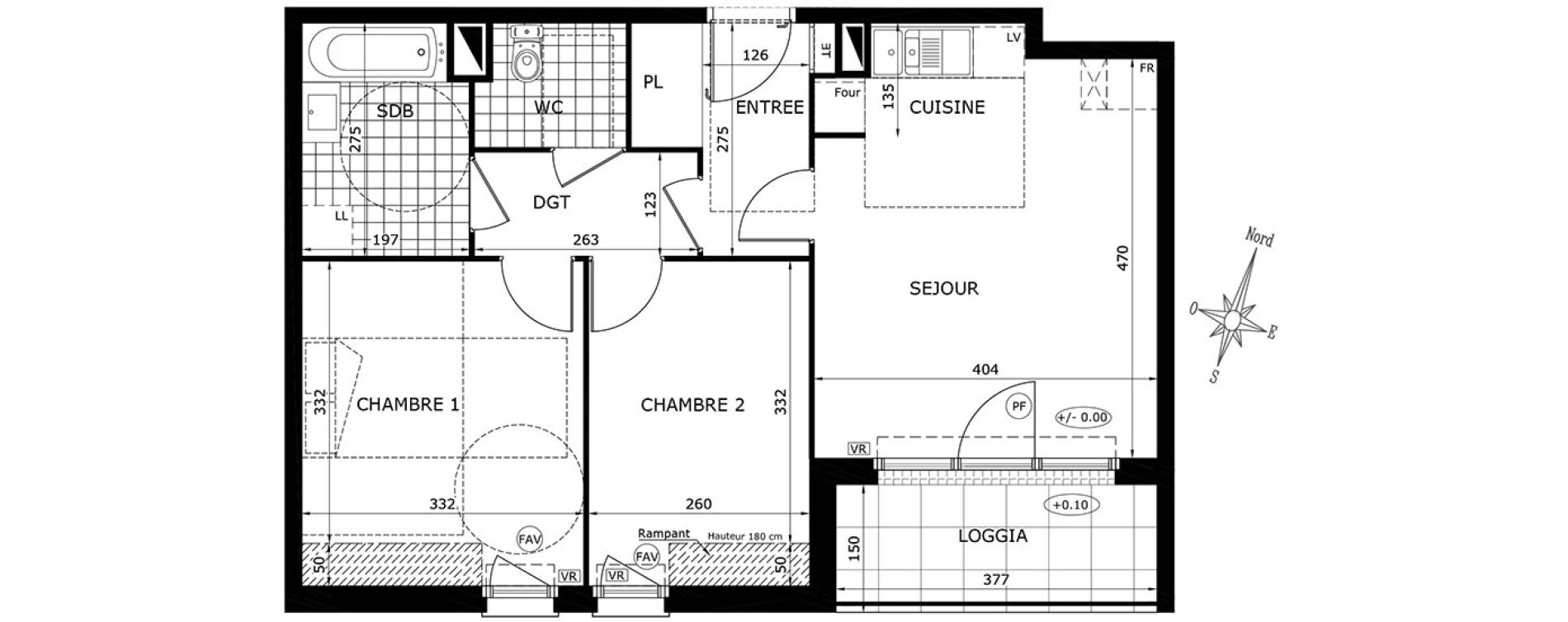 Appartement T3 de 55,95 m2 &agrave; Gretz-Armainvilliers Centre