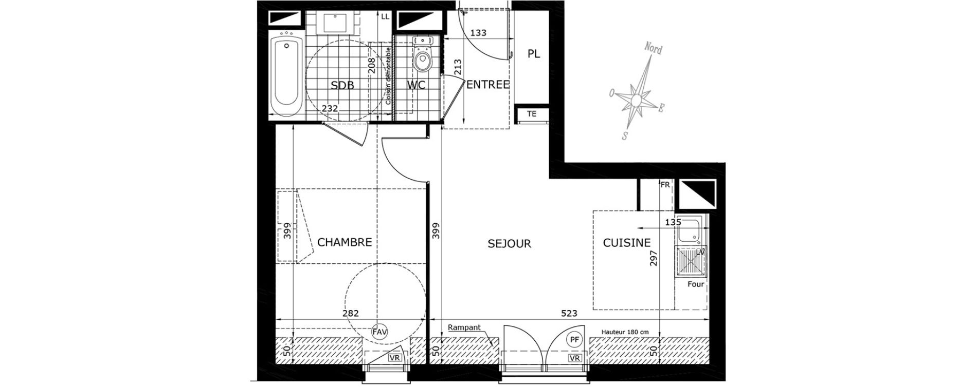 Appartement T2 de 39,75 m2 &agrave; Gretz-Armainvilliers Centre