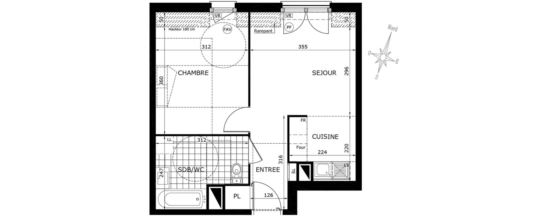 Appartement T2 de 38,55 m2 &agrave; Gretz-Armainvilliers Centre