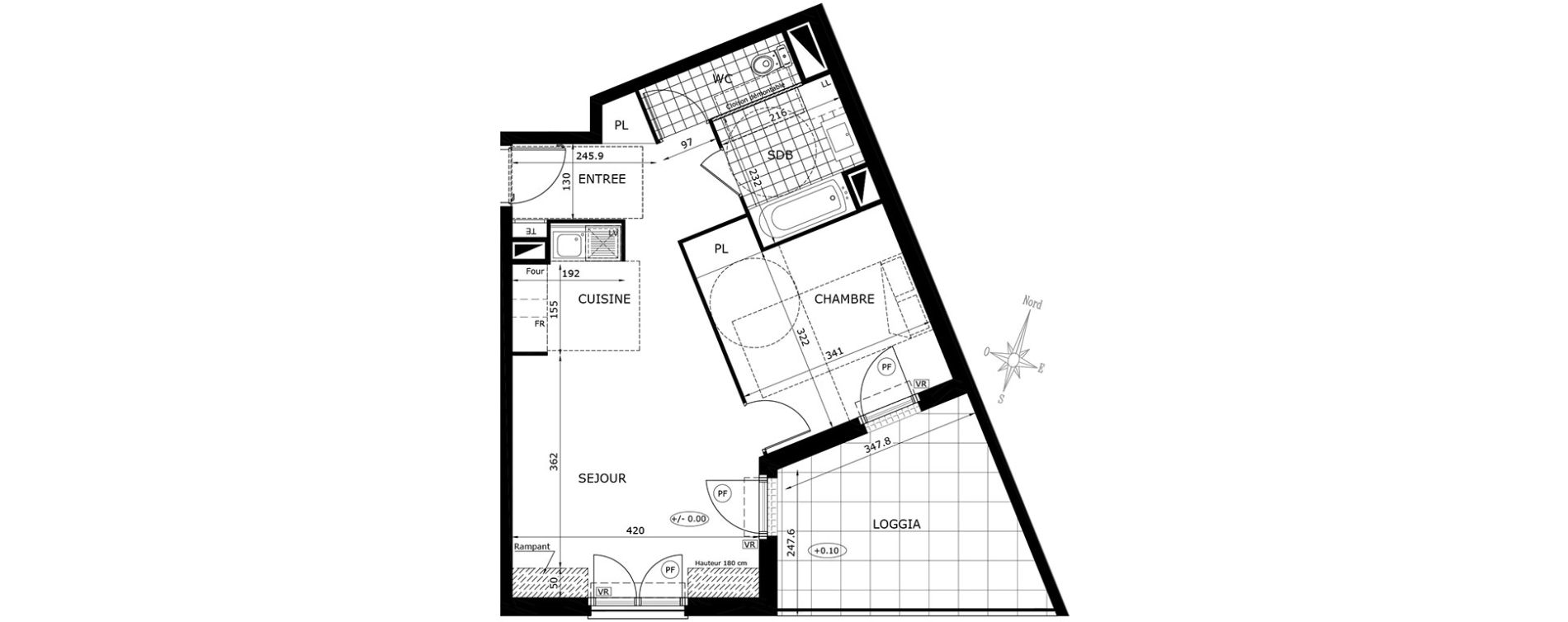 Appartement T2 de 46,90 m2 &agrave; Gretz-Armainvilliers Centre