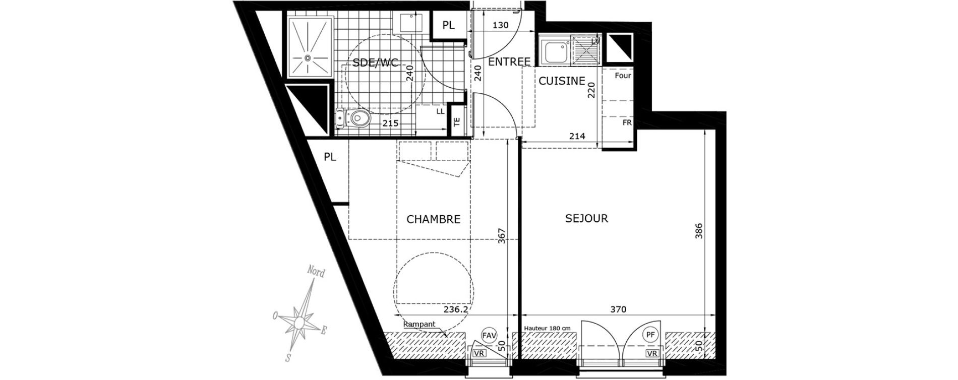 Appartement T2 de 40,50 m2 &agrave; Gretz-Armainvilliers Centre