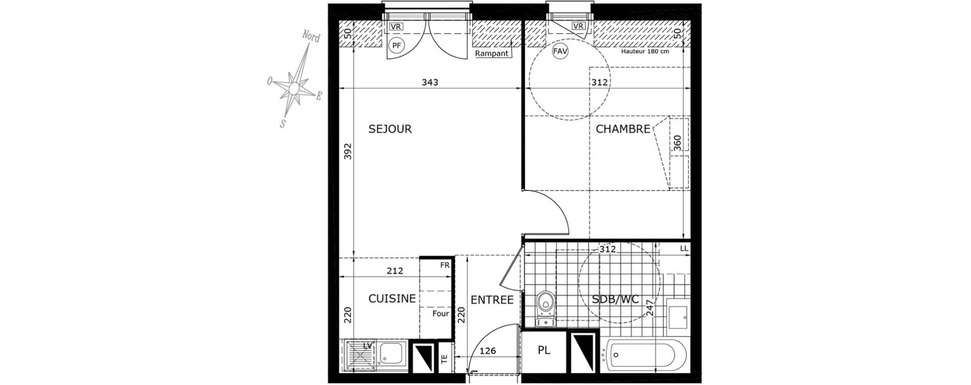 Appartement T2 de 40,05 m2 &agrave; Gretz-Armainvilliers Centre