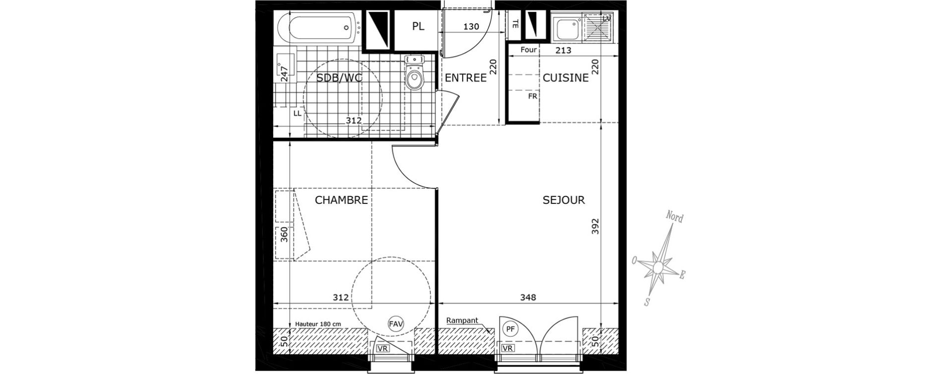 Appartement T2 de 40,40 m2 &agrave; Gretz-Armainvilliers Centre