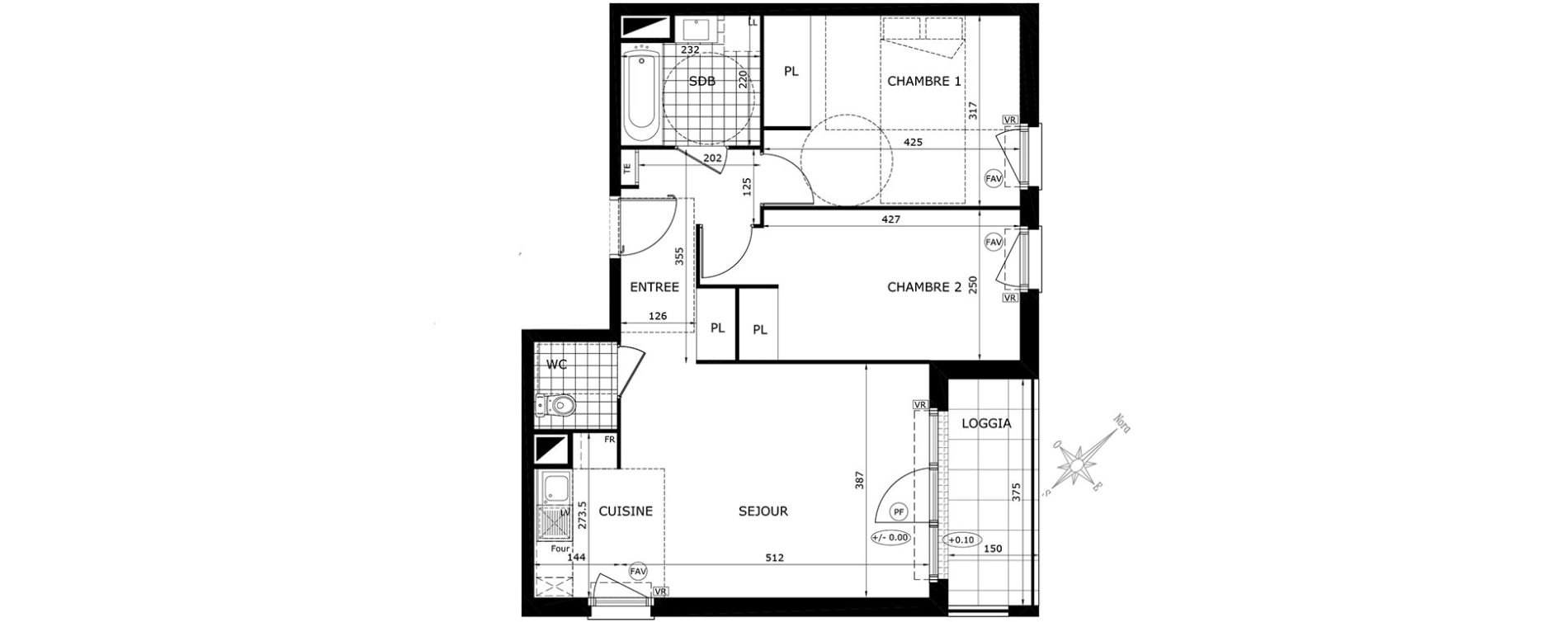 Appartement T3 de 61,90 m2 &agrave; Gretz-Armainvilliers Centre
